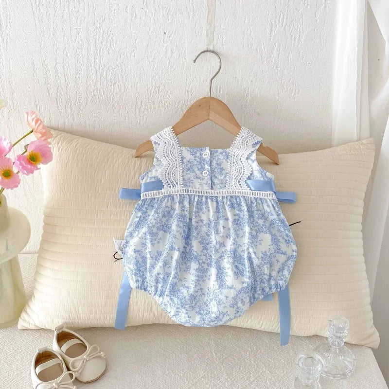 Sweet Bloom Lace Romper – Baby Girl Summer Outfit (0–24M)