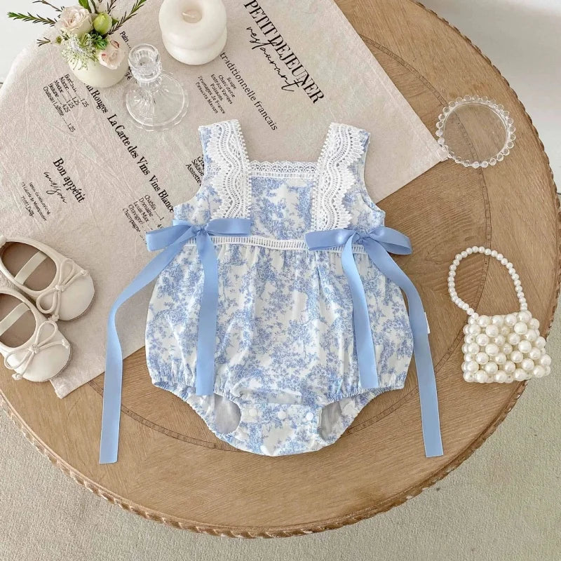 Sweet Bloom Lace Romper – Baby Girl Summer Outfit (0–24M)