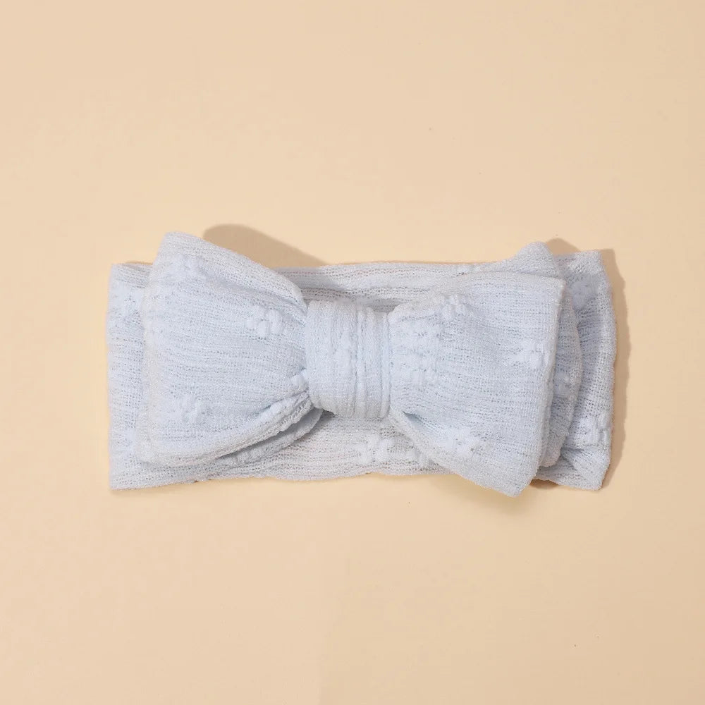 Embroidered Tulle Bow Headband