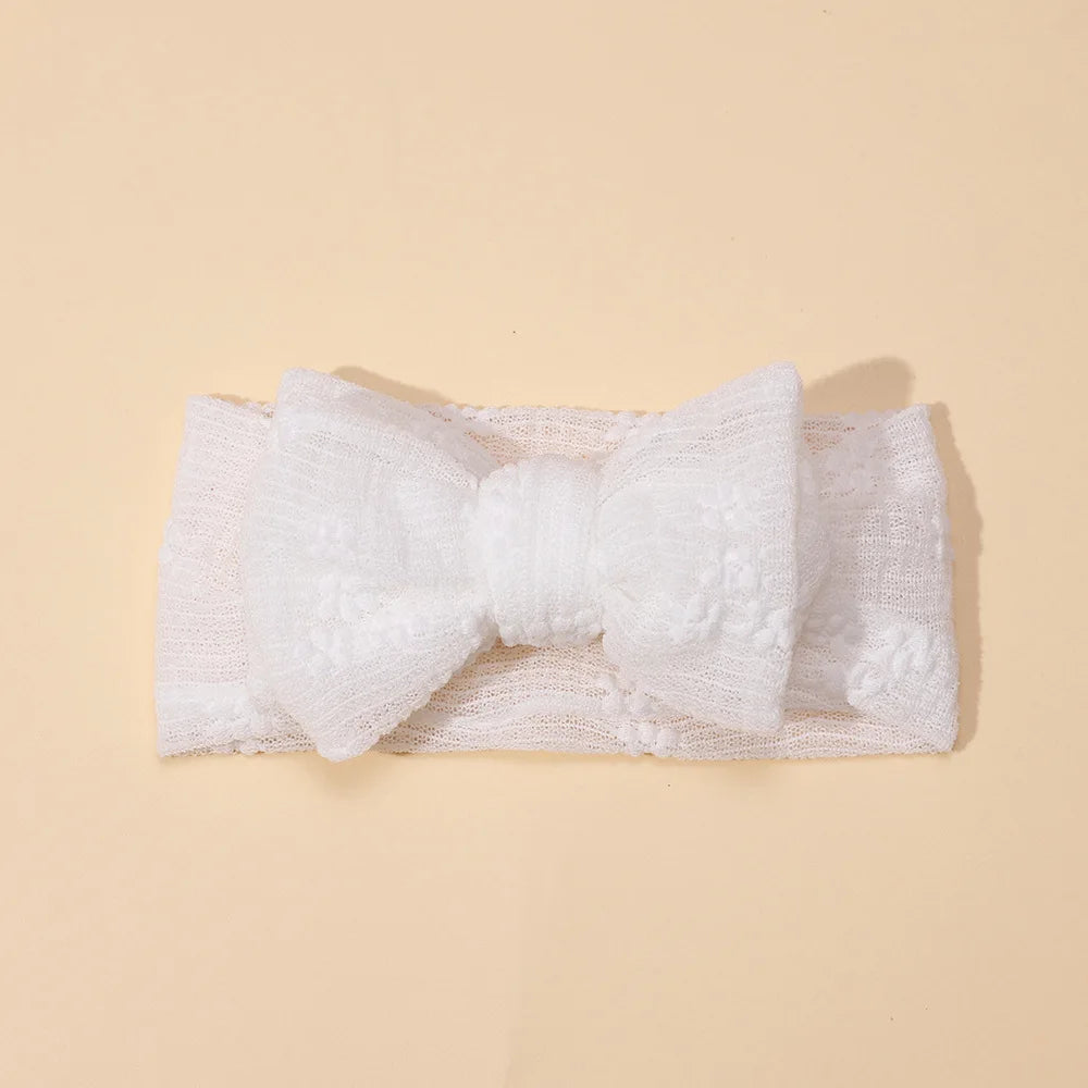 Embroidered Tulle Bow Headband