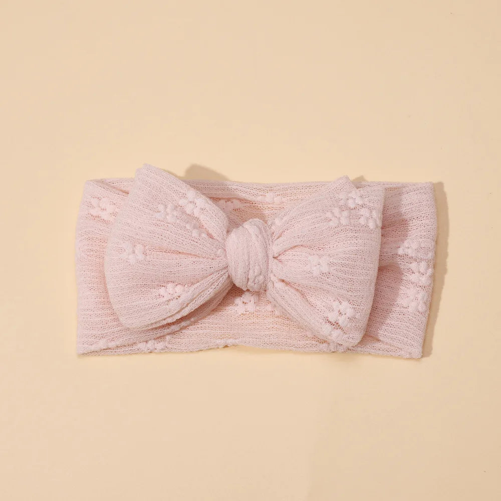 Embroidered Tulle Bow Headband