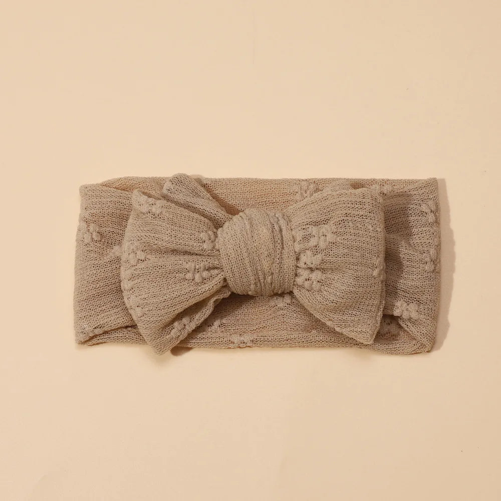Embroidered Tulle Bow Headband