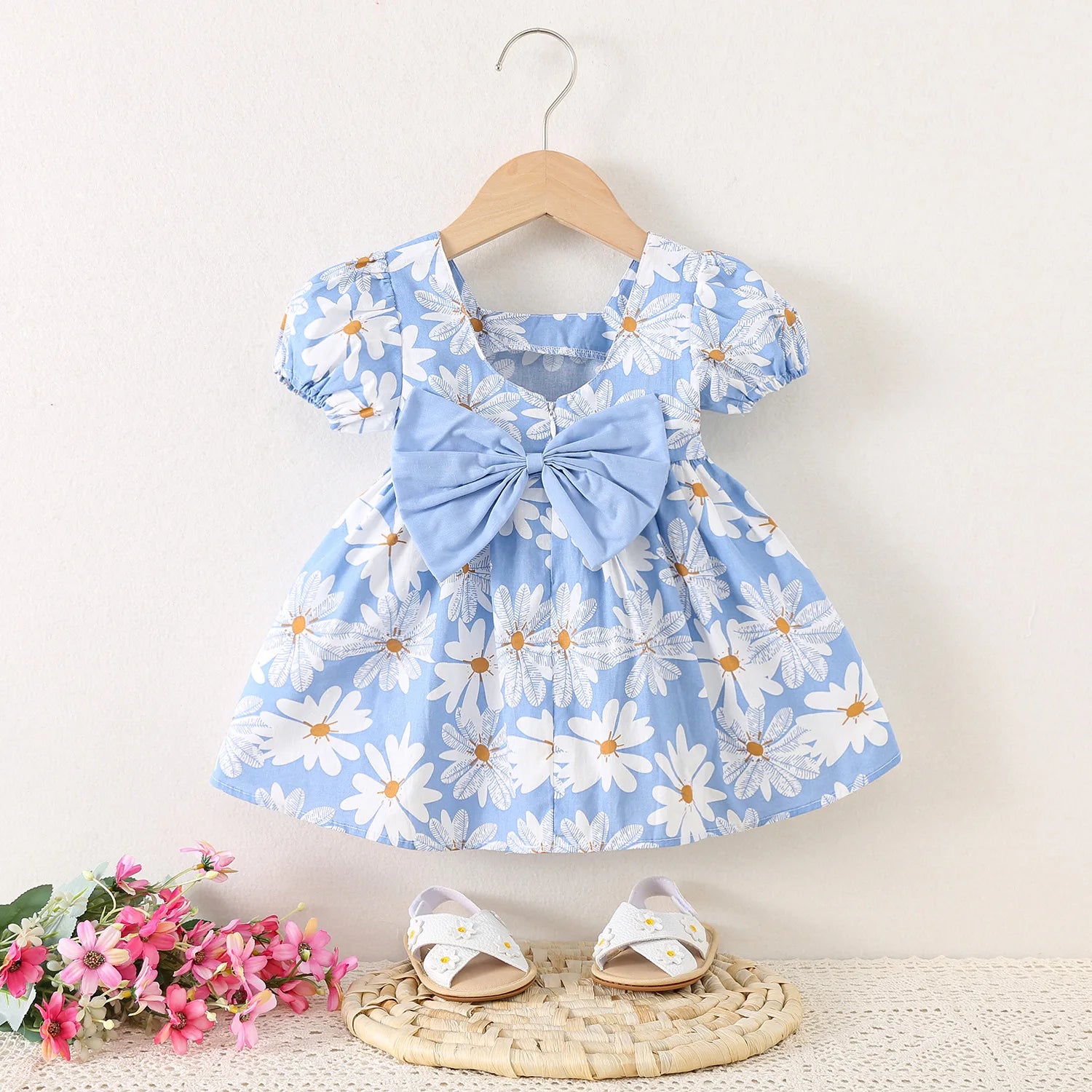 Summer Baby Girls Dress Casual Print Dress for Girls' Baby Clothing 1 Year Birthday Princess Dresses Infant Toddler Clothes