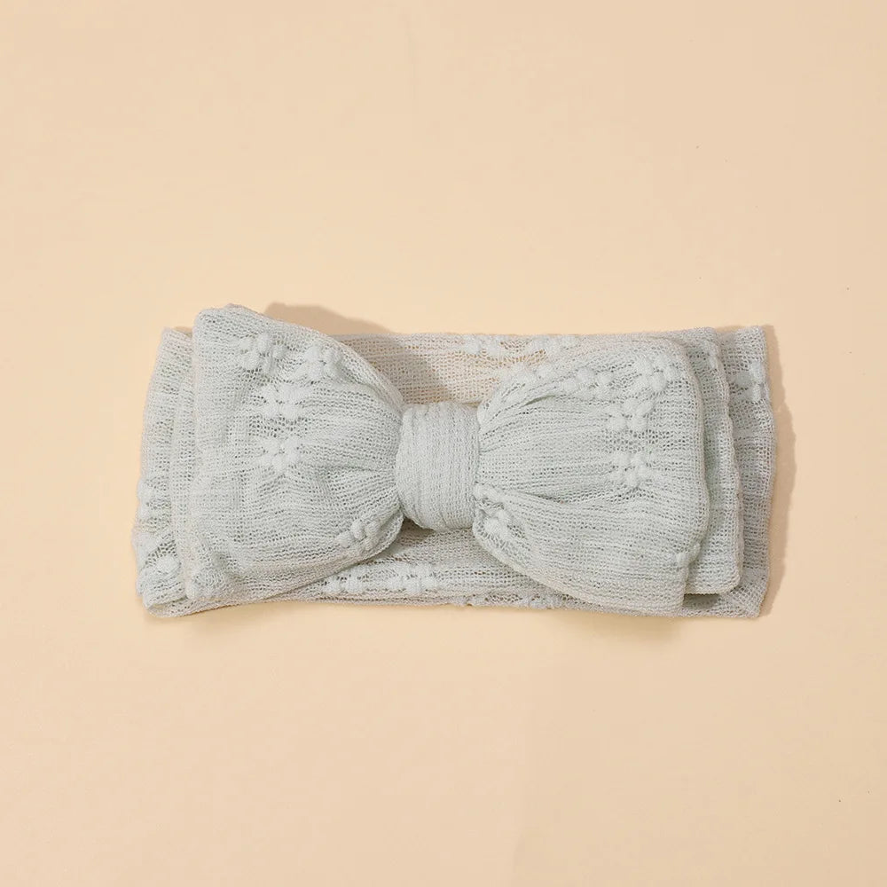 Embroidered Tulle Bow Headband