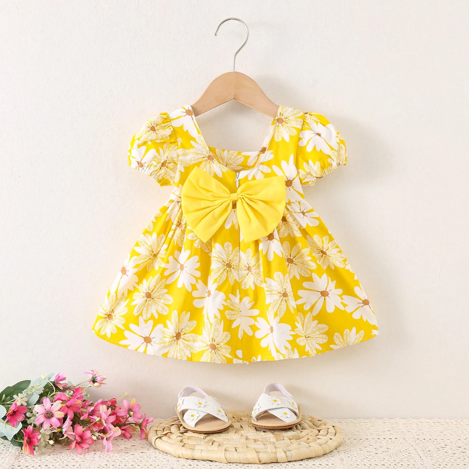 Summer Baby Girls Dress Casual Print Dress for Girls' Baby Clothing 1 Year Birthday Princess Dresses Infant Toddler Clothes